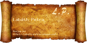 Labáth Petra névjegykártya