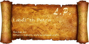 Labáth Petra névjegykártya